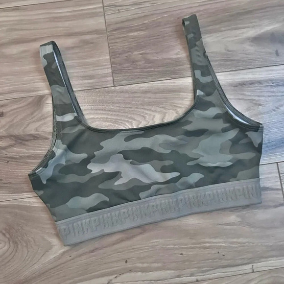 PINK VICTORIA’S SECRET | Ultimate Scoop Athletic Sports Bra Camo | Small - Picture 2 of 5